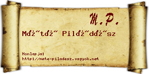 Máté Piládész névjegykártya